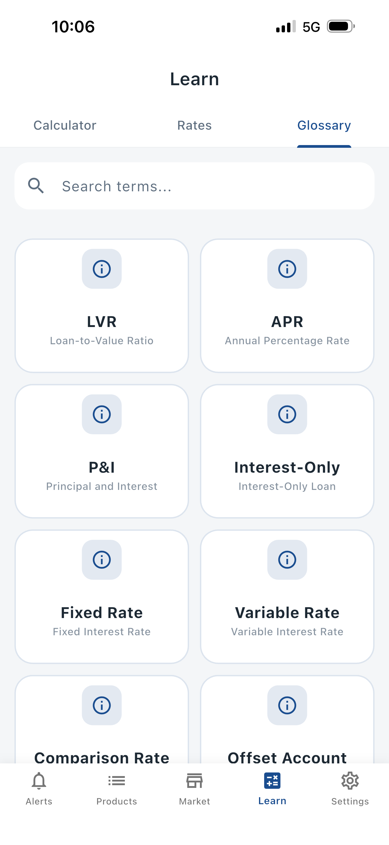 Banking Glossary screenshot